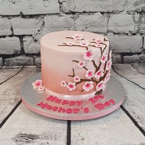 dusky pink cherry blossom floral cake - Tamworth