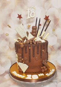 double chocolate drip cake 18th birthday - Tamworth