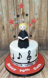 Choir lady music theme birthday cake - Tamworth