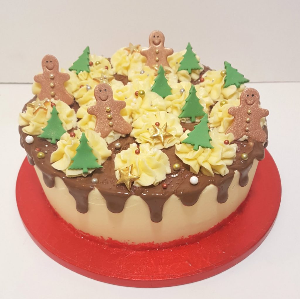 christmas theme drip cake - Tamworth