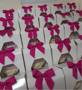 boxed corporate logo cupcakes - tamworth west midlands