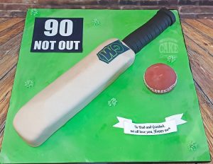 large novelty cricket bat cake - Tamworth
