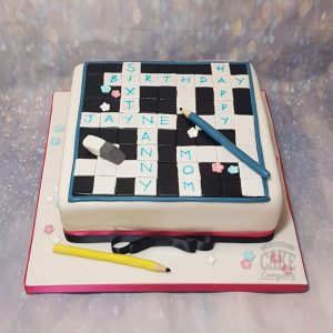 crossword cake - Tamworth