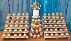 80th birthday large cupcake display - Tamworth