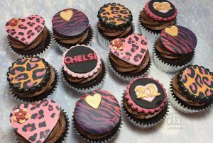 bright animal print cupcakes - tamworth
