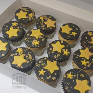 gold and black star cupcakes - Tamworth