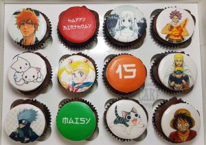 manga theme cupcakes - tamworth
