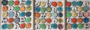mucis themed cupcakes - Tamworth