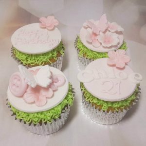 pastel pink 21st birthday cupcakes - tamworth