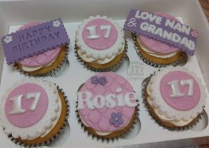 pink 17th birthday cupcakes - Tamworth