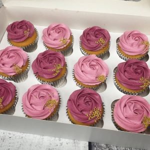 deep pink rose swirl cupcakes - Tamworth