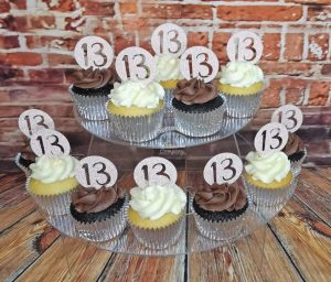 rose gold 13th birthday cupcakes - Tamworth