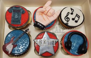 rock music themed cupcakes - Tamworth