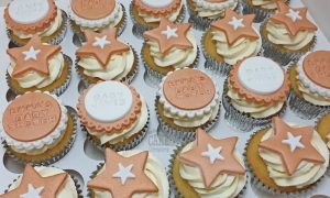 rose gold baby shower cupcakes - Tamworth