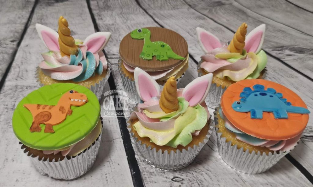 dinosaur unicorn theme cupcakes - tamworth