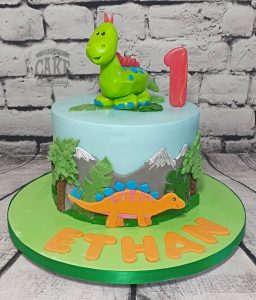 cute dinosaur 1st birthday cake - tamworth