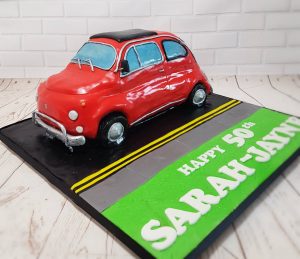 fiat 500 classic car novelty birthday cake - Tamworth