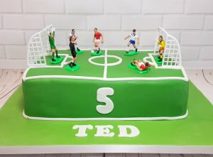 simple football theme birthday cake - Tamworth