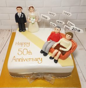 golden anniversary couple milestone cake - Tamworth