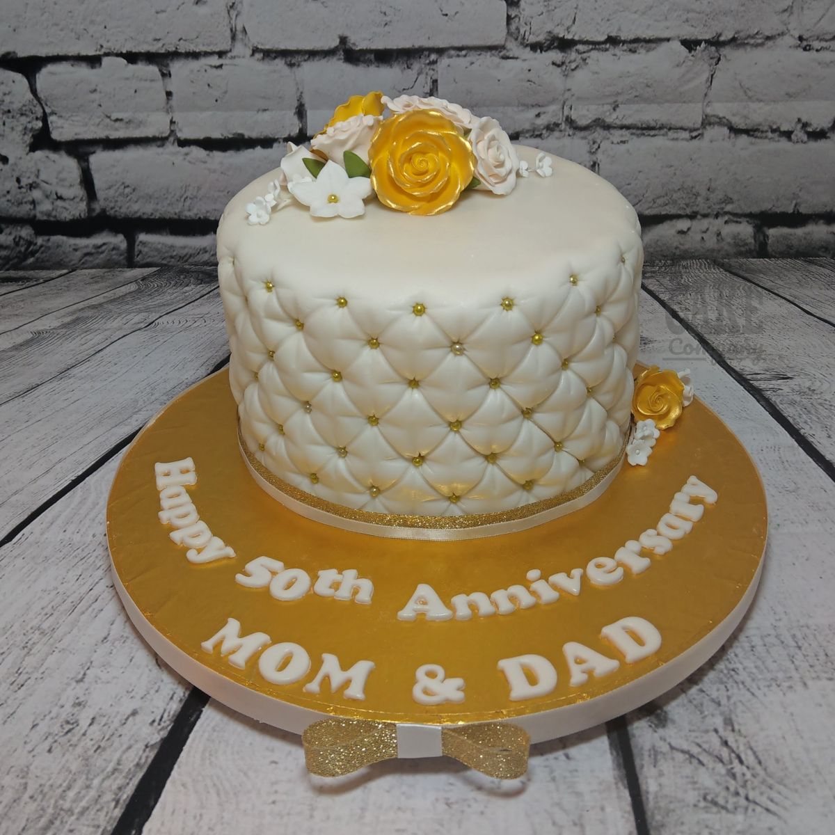 Golden Wedding Anniversary Cake | Back 2 Bake - YouTube