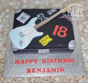 guitar on case birthday cake - Tamworth