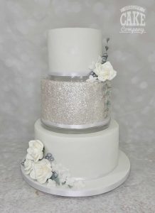 Acrylic Plates white glitter silver berries classic three tier wedding Tamworth West Midlands Staffordshire