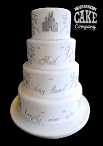 And they lived happily four tier white wedding silver princess Tamworth West Midlands Staffordshire