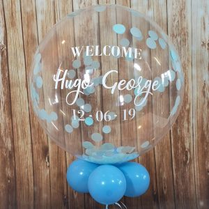 welcome baby confetti bubble balloon - Tamworth