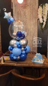 40th birthday personalised bubble balloon table display - Tamworth