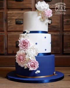 Blue polkadot cake wedding dot spots Tamworth West Midlands Staffordshire