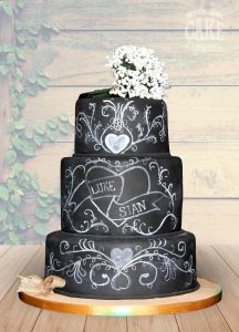 Chalk board wedding cake Tamworth West Midlands Staffordshire