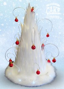Christmas themed wedding cake wafer shards crystal snow queen showpiece Tamworth West Midlands Staffordshirecake