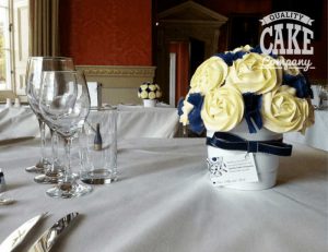 Cupcake centrepiece wedding white rose pot Tamworth West Midlands Staffordshire