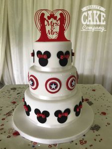Disney marvel mashup wedding cake mrs & mrs Tamworth West Midlands Staffordshire