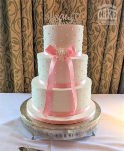 Drayton Manor package spotty wedding cake pink ribbon Tamworth West Midlands Staffordshire