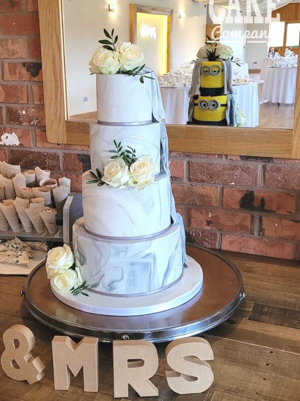 Four tier Minion wedding cake reveal mirror Tamworth West Midlands Staffordshire