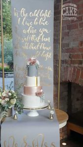 Grey and blush metallic finish wedding Tamworth West Midlands Staffordshire