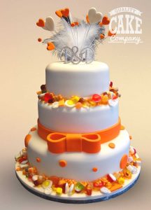 Harribo sweet candy orange bright colourful wedding cake Tamworth West Midlands Staffordshire