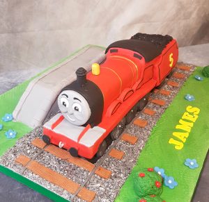 James from Thomas the Tank engine sculpted birthday cakes - Tamworth