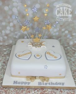 joint birthday starburst cake - tamworth