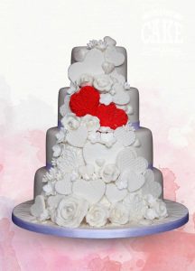 love hearts and roses novelty overload wedding cake Tamworth West Midlands Staffordshire