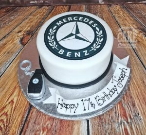 mercedes benz new car logo cake - Tamworth