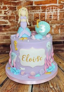 Mermaid theme cake - tamworth