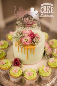 Mini Drip single wedding cake and cupcakes Tamworth West Midlands Staffordshire