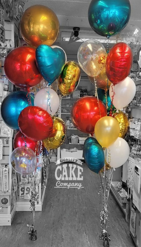 Mixed Balloon Displays - Quality Cake Company Tamworth