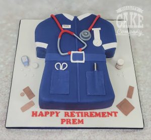 nurse uniform shaped cake - tamworth