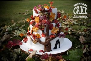Oak tree wedding cake autumn silhouette Tamworth West Midlands Staffordshire