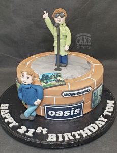 Oasis theme cake with figures - Tamworth