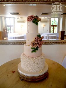 Ombre blush pink roses and ruffles at wedding venue Tamworth West Midlands Staffordshire