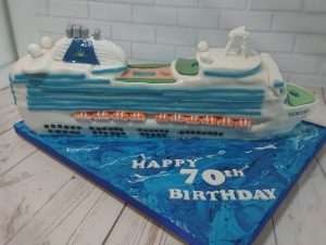 novelty cruise ship cake - tamworth